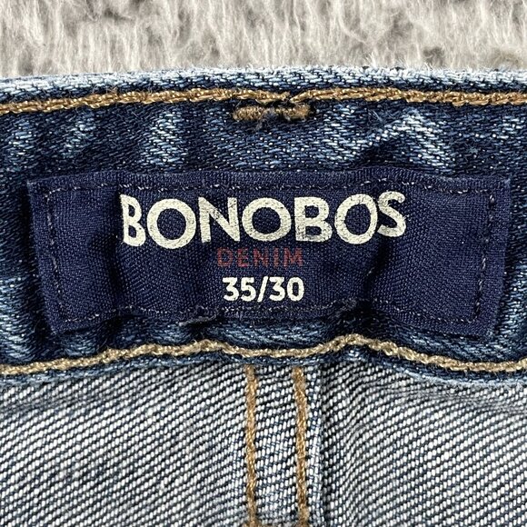 Bonobos Jeans Mens 35x30 Medium Wash Straight Leg Denim - Picture 3 of 9